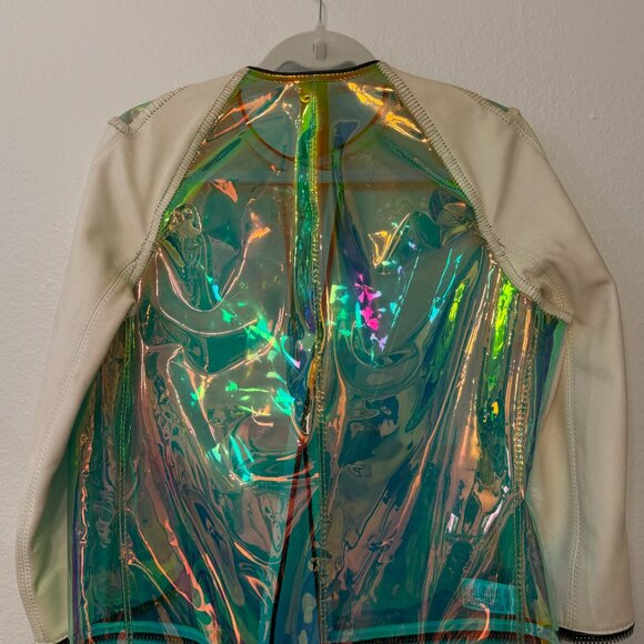 AB[Screenwear] Kahn jacket with a white calfskin frame - Picture 2 of 3